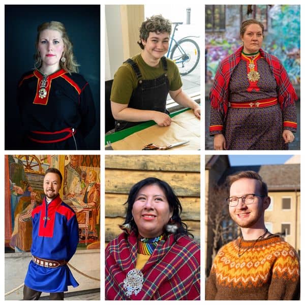 Pictures of the new board members. From top left to bottom right: Tatjana Kolpus, Jouvnas Bruun Arnesen, Liisa-Ravna Finbog, Levi Sørum, Maria Puenchir and Olav Wiik Moen